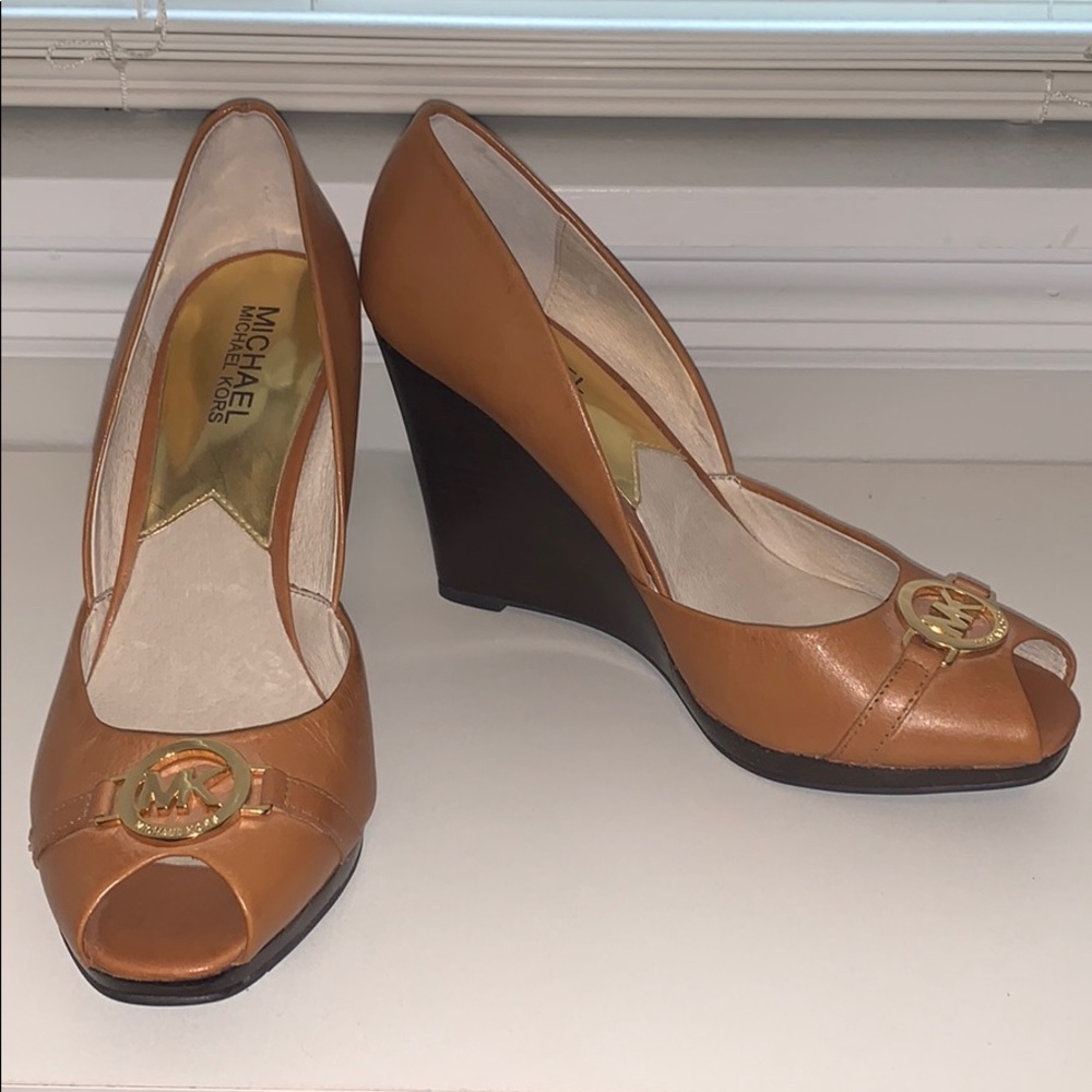 Michael Kors Peep Toe Wedges